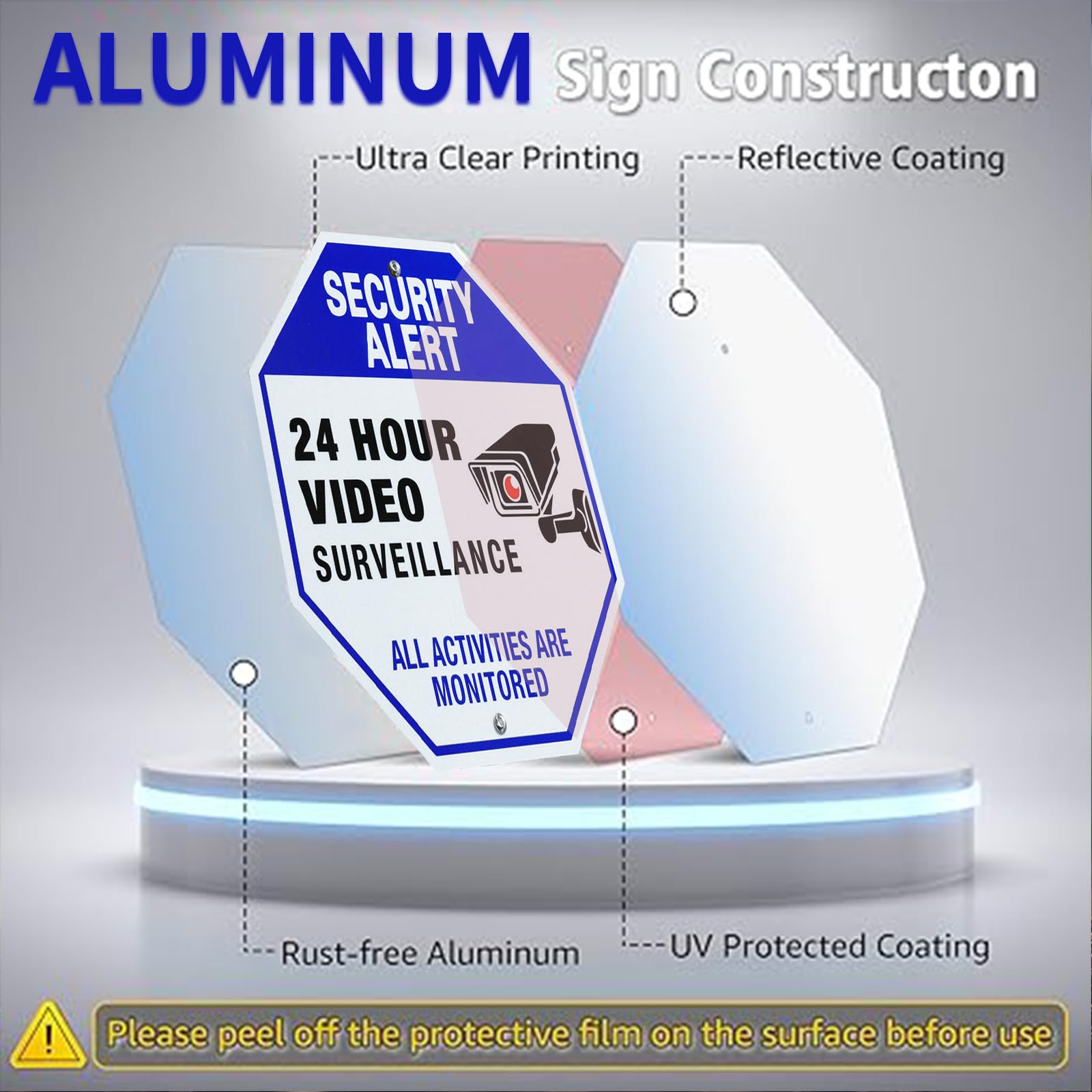 SZhuiyun aluminum weatherproof sign with detailed finish withstands rain and sun
