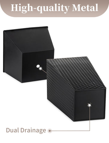 Sziqiqi Tall Planter assembly-ready visuals show how two pots fit in spaces.