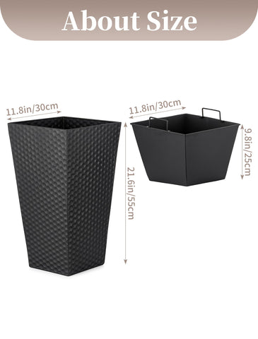 Sziqiqi Tall Planter metal finish close-up highlights durability and texture.