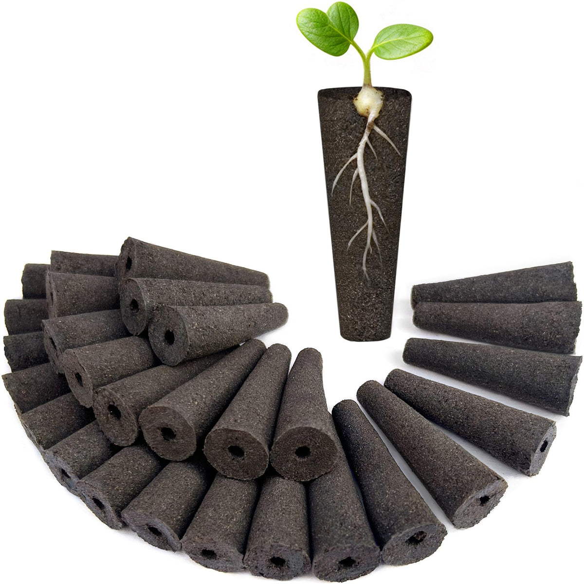 SZLJYLM Grow Sponges 60-pack seed pods ready for germination in hydroponics