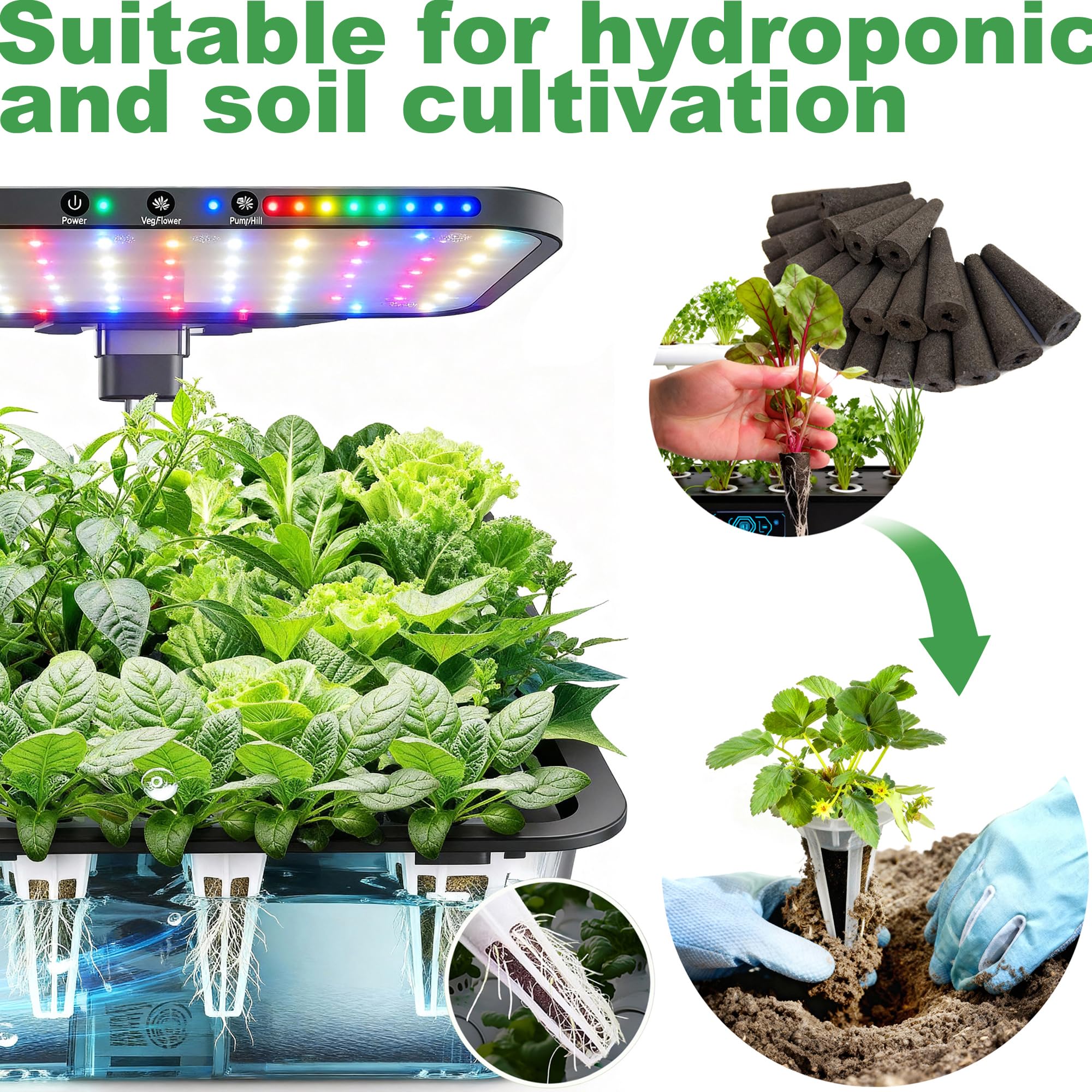 SZLJYLM soil-free hydroponic indoor gardening in a compact setup