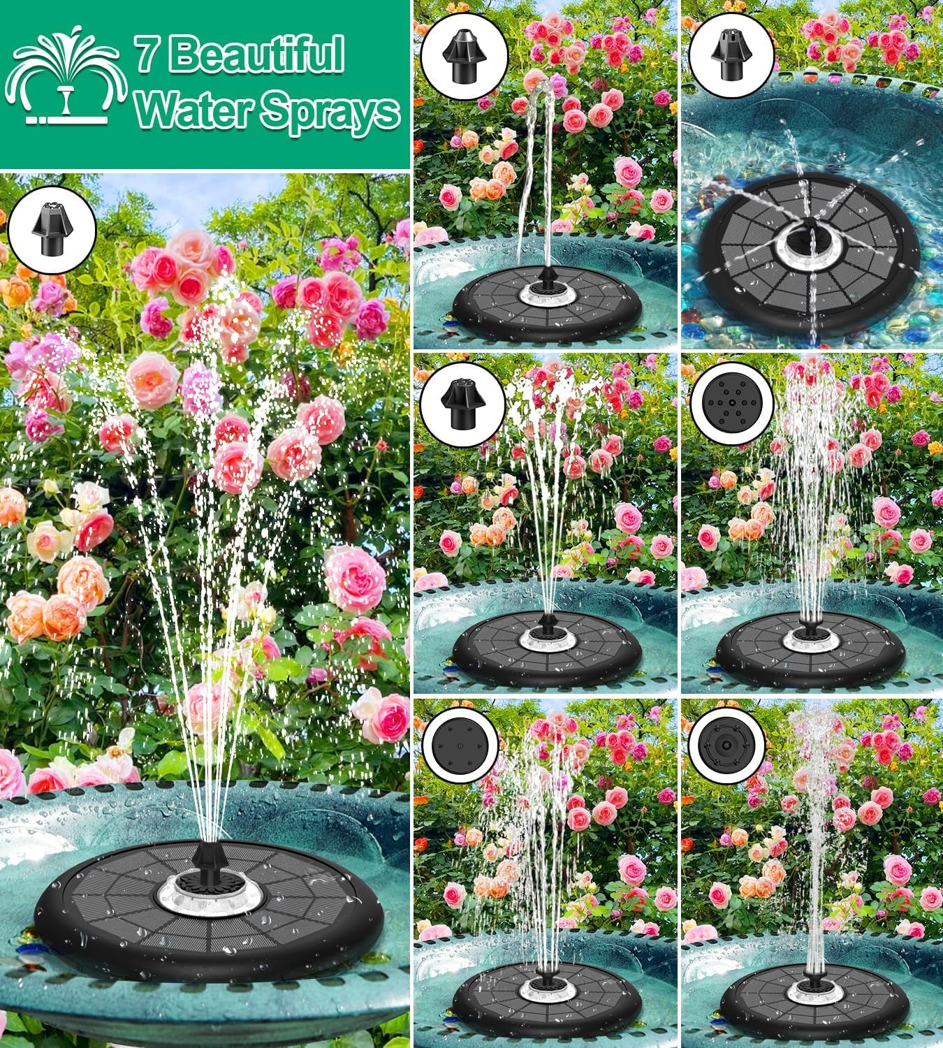 SZMP Anti-drift fixed rods keep the fountain steady in place