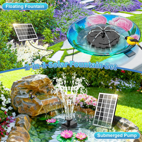 SZMP fountain pump with 8 nozzles for customizable water patterns