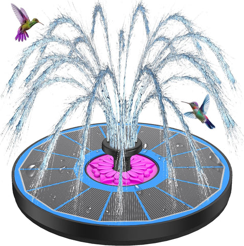 SZMP powerful 3.5W anti-drift solar fountain blue water spray attracts birds