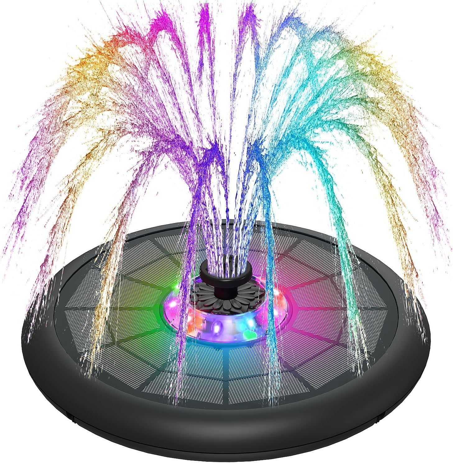 SZMP Powerful 5W solar panel powering a steady fountain with bright water spray