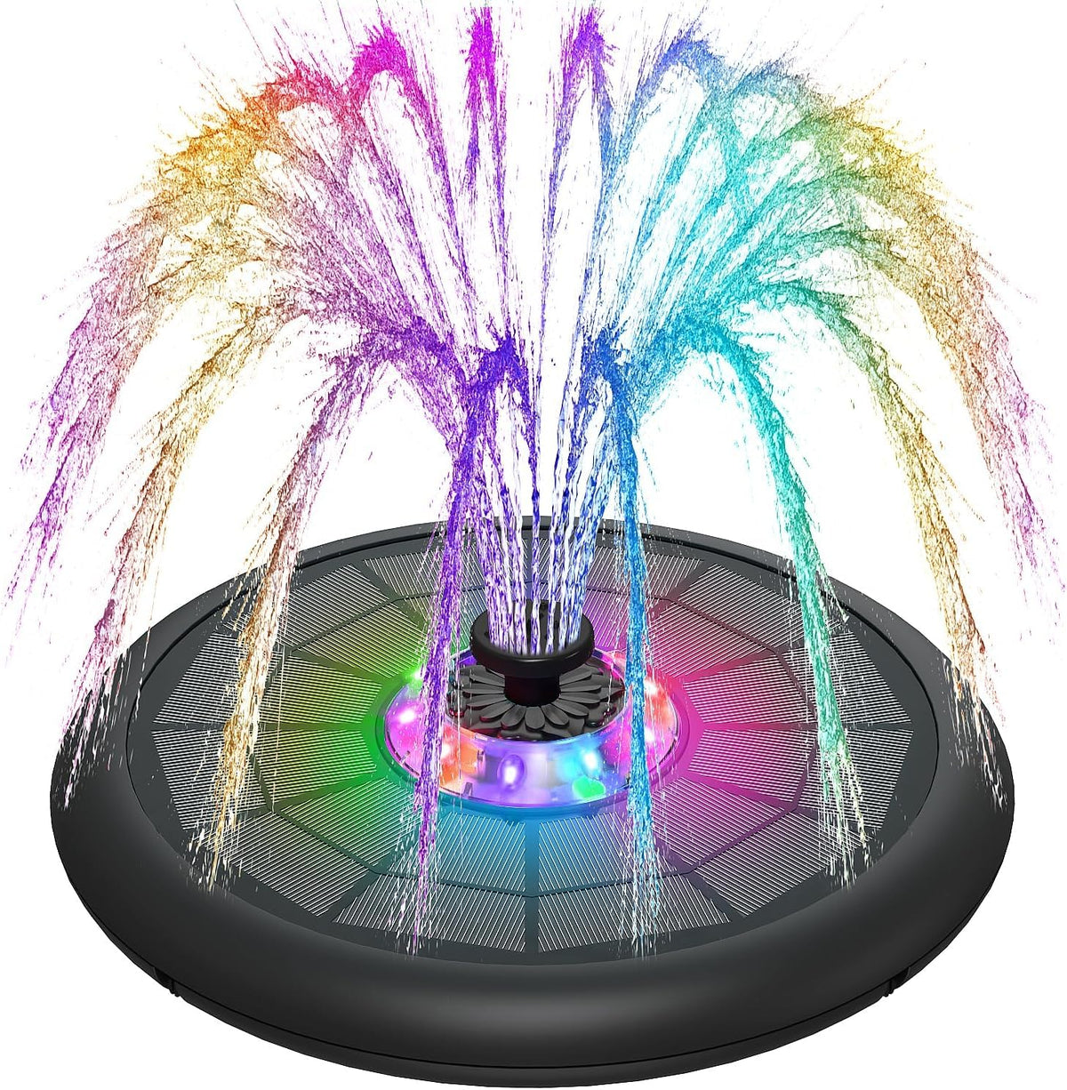 SZMP Powerful 5W solar panel powering a steady fountain with bright water spray