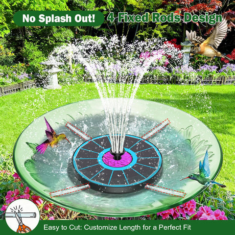 SZMP quick 3-second setup powers the fountain in direct sun