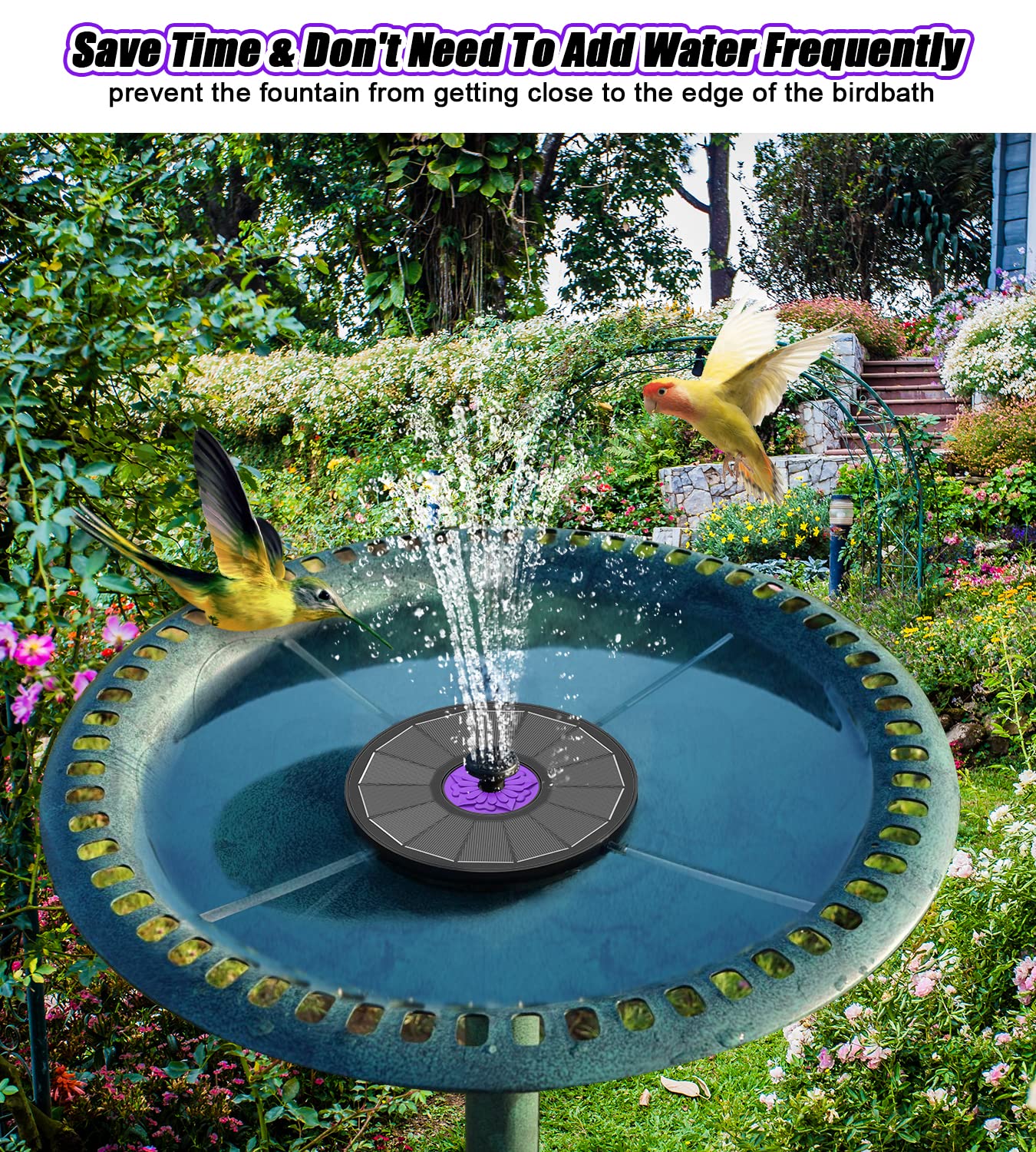 SZMP outdoor solar fountain designed for durability in harsh environments and long-lasting use.