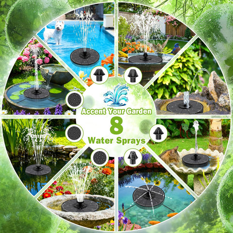 SZMP 7-nozzle fountain offering diverse spray styles.