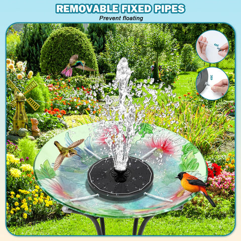 SZMP Solar Fountain eight spray patterns demonstrate versatile water displays