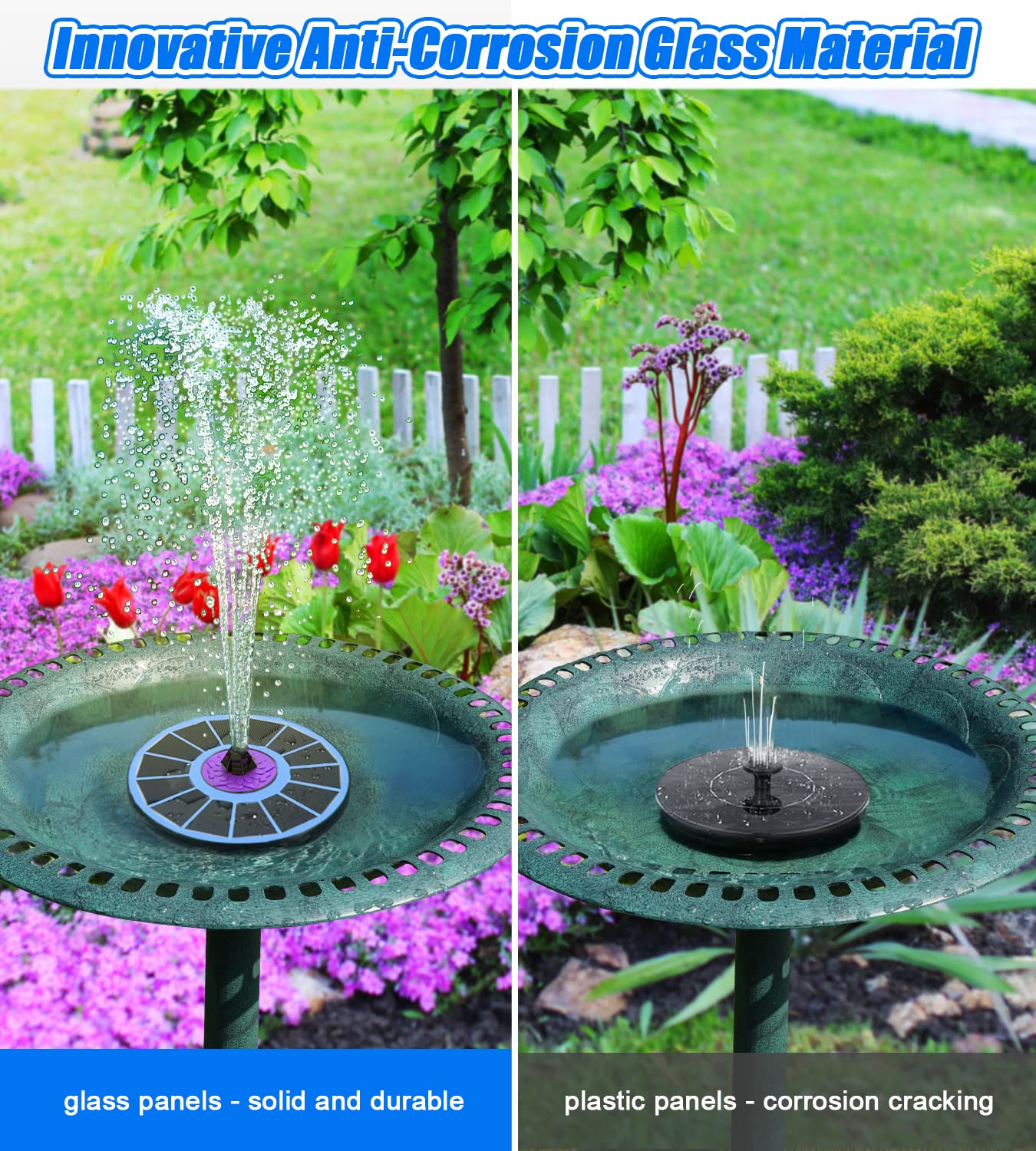 SZMP anti-drift fixers stabilize the fountain during sunny days for consistent spray.