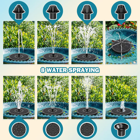 SZMP Solar Fountain anti-drift fixers prevent water loss