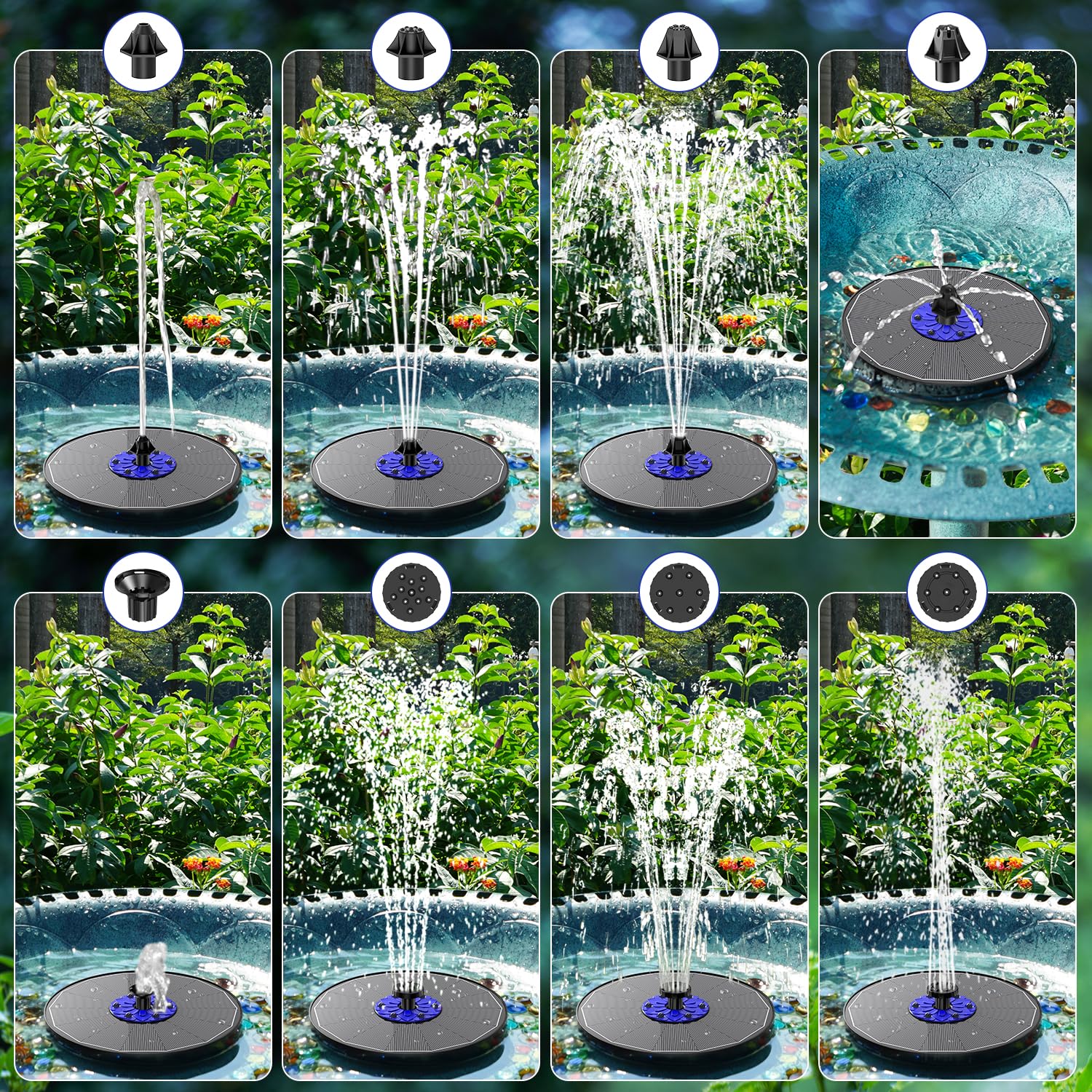 SZMP anti-drift fixed rods keep fountain steady and minimize splash
