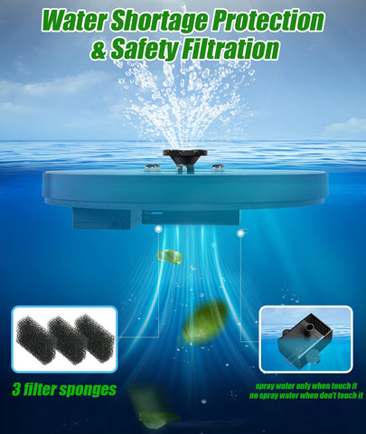 SZMP Solar Fountain suits bird baths, small ponds, and garden ponds