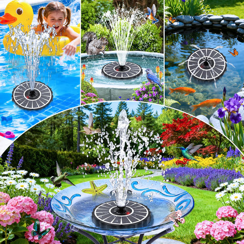 SZMP bird bath setup demonstrates a elegant outdoor water feature with built-in filtration.