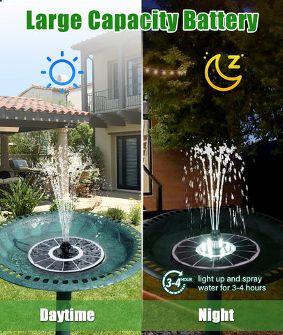 SZMP Built-in 2000mAh battery stores solar power for evening spray