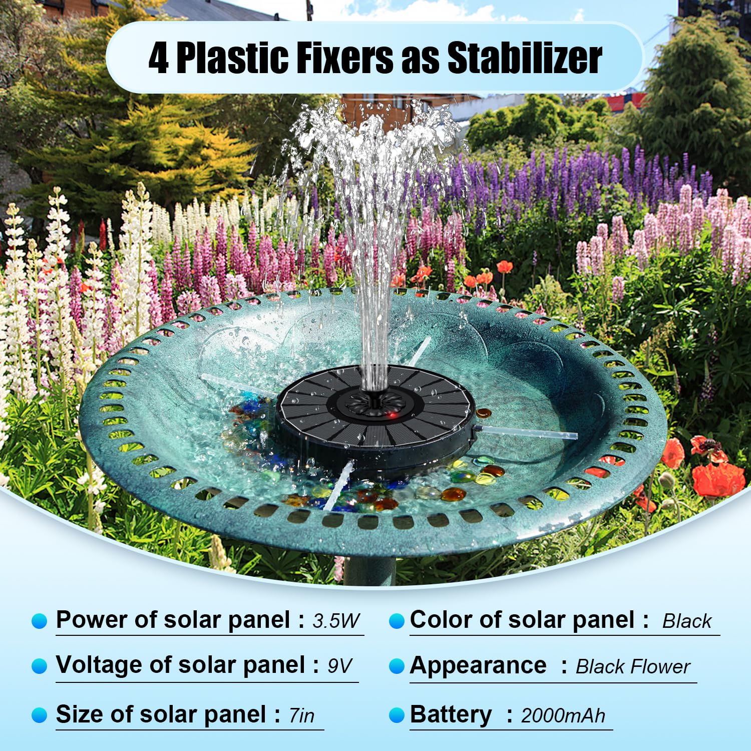 SZMP fountain operates on cloudy days using stored energy to still cycle water