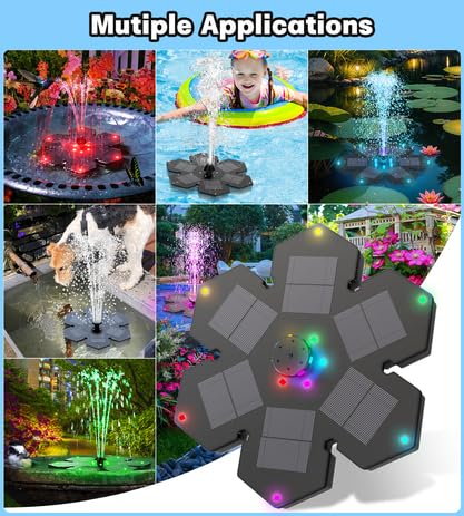 SZMP easy-maintenance solar fountain ideal for bird baths and ponds
