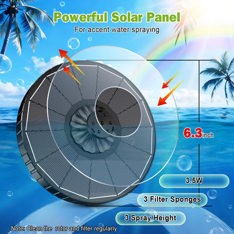 SZMP easy-maintenance fountain with direct sun setup.