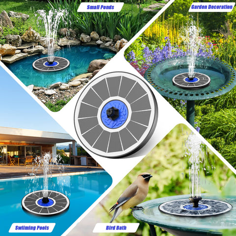 SZMP solar fountain operates effortlessly in sunlight
