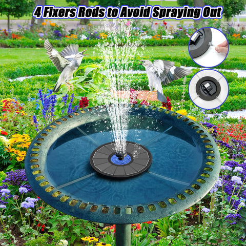 SZMP solar fountain eight spray modes demonstrated in action