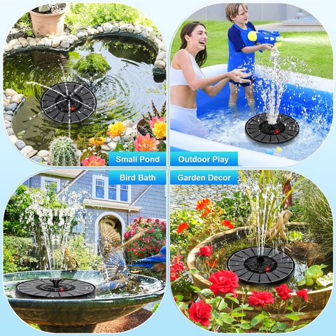 SZMP solar fountain demonstrates maximum spray height of 21.6 inches for dramatic arcs