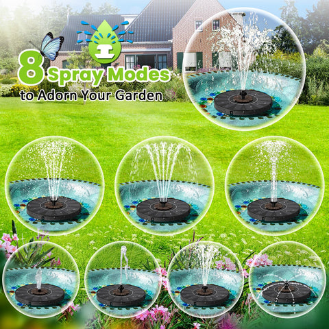 SZMP nozzle-patterns with eight modes for garden ambiance