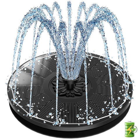SZMP Solar Fountain panel close-up highlighting efficient glass panel for reliable sun-powered operation