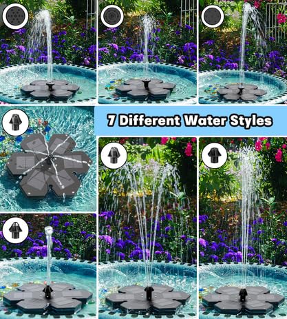 SZMP fountain with seven nozzles for customizable water patterns