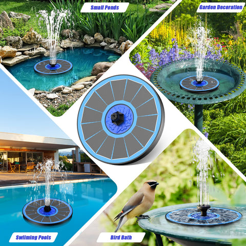SZMP solar fountain upgrade garden-pond-setup in an outdoor space