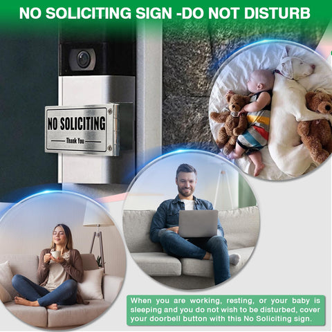 SZTGR doorbell cover in horizontal mode displaying Do Not Disturb