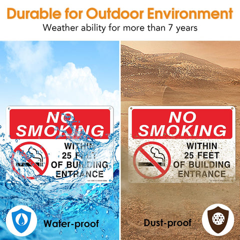 T&R 10x7 inch aluminum signs endure indoor and outdoor use