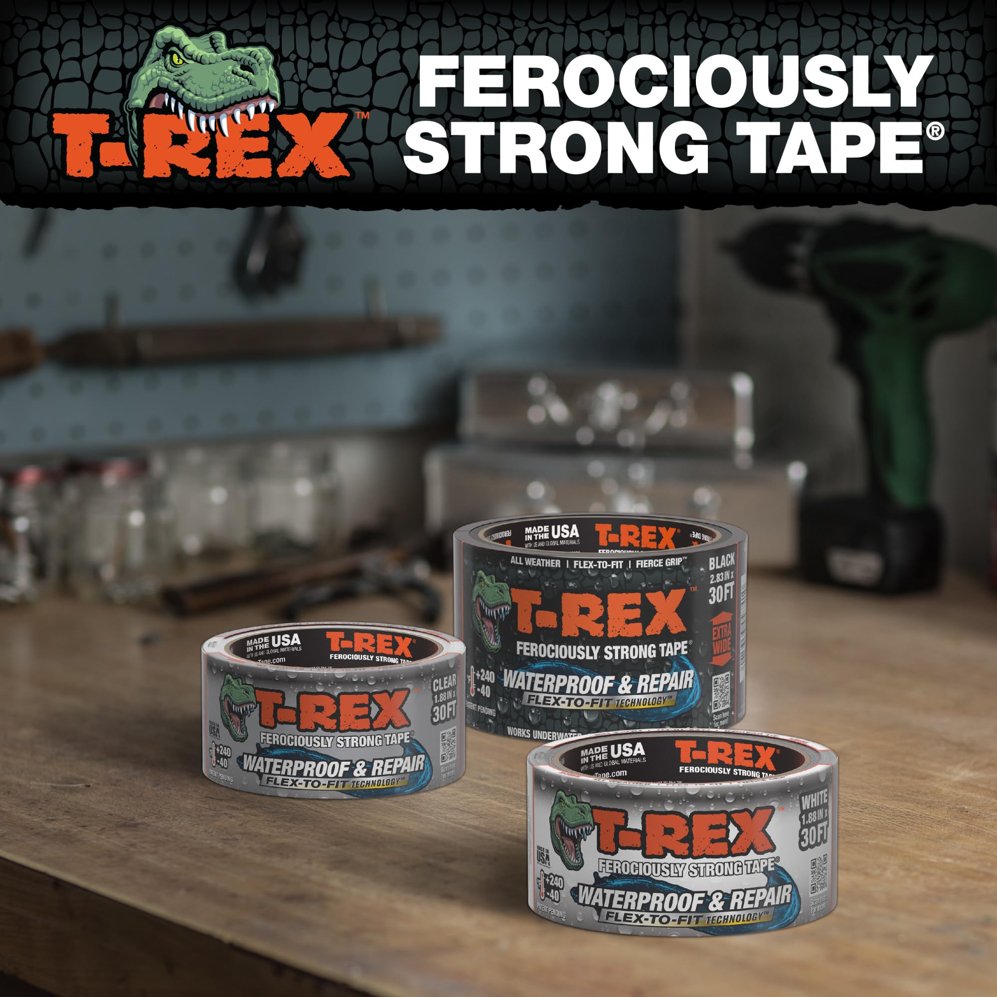 T-REX cut-and-wrap action demonstrates simple sealing.