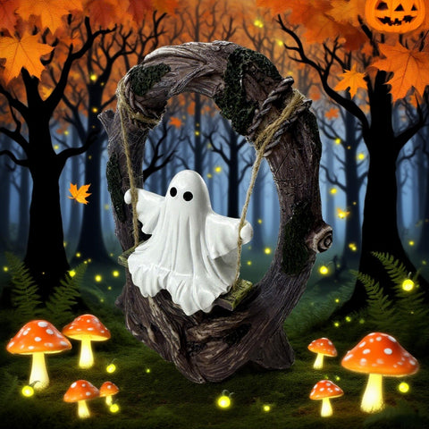 T Starlight Bright Q weather-resistant ghost for porch or garden displays.