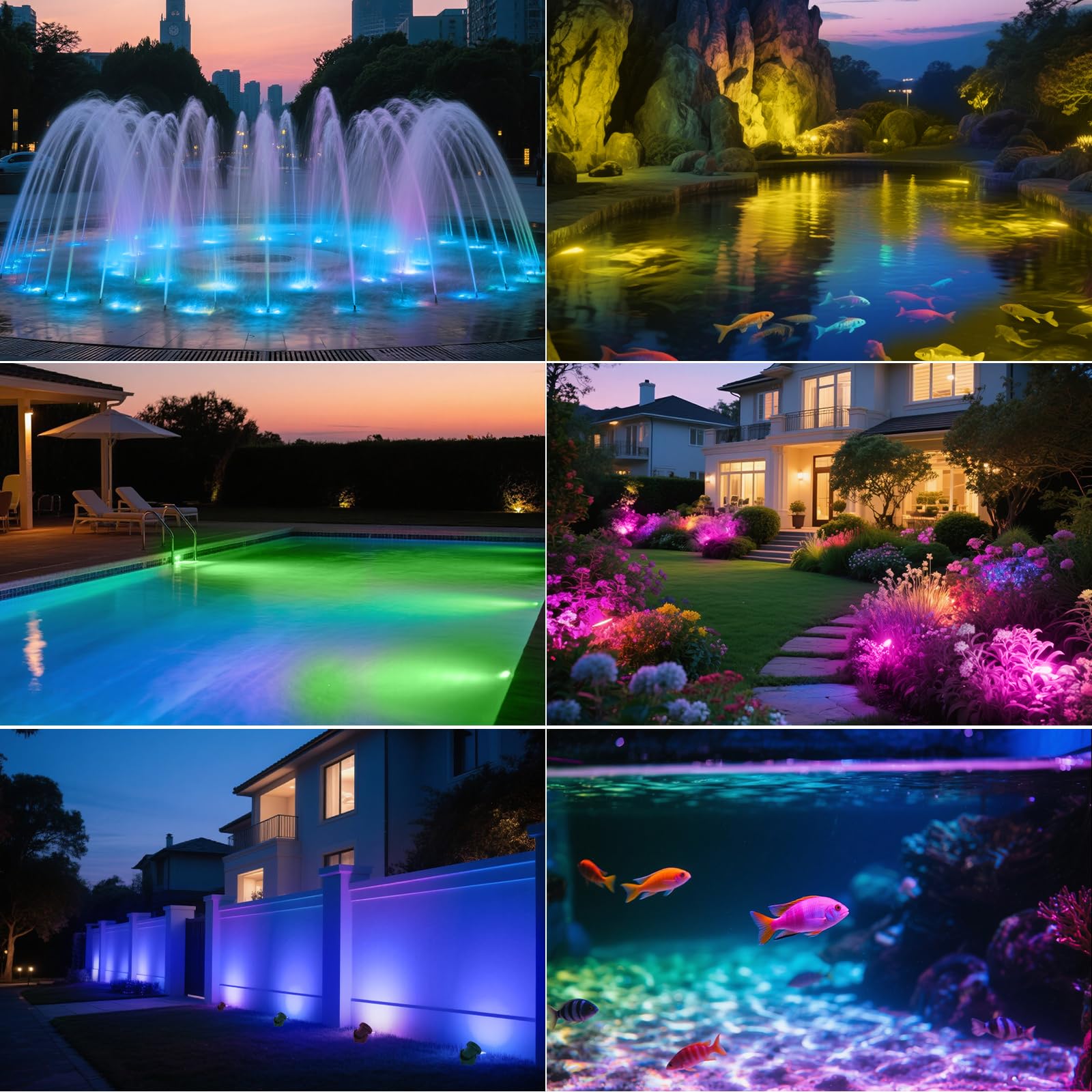 T-SUN pond light with remote enables easy color cycling
