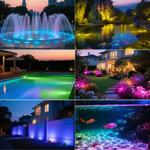 T-SUN pond light with remote enables easy color cycling