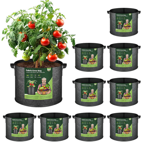 T4U 10 gallon grow bag shows breathable fabric for healthy roots and airflow
