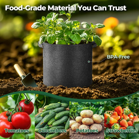 T4U grow bag with reinforced handles for easy lifting and transport