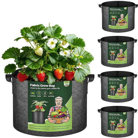 T4U 10-gallon grow bag tear-resistant fabric for long-lasting outdoor planting.