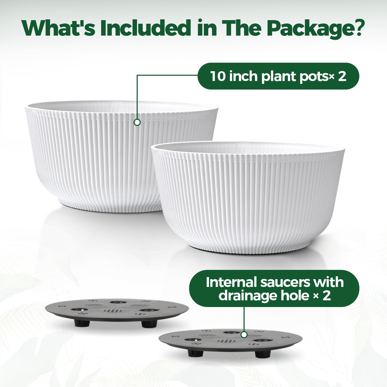 T4U 10-inch pot made of safe durable PP materials for homes.