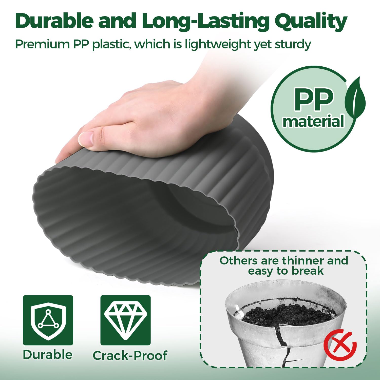 T4U 6 inch indoor plant pot shown in a modern living space for decor and moisture balance