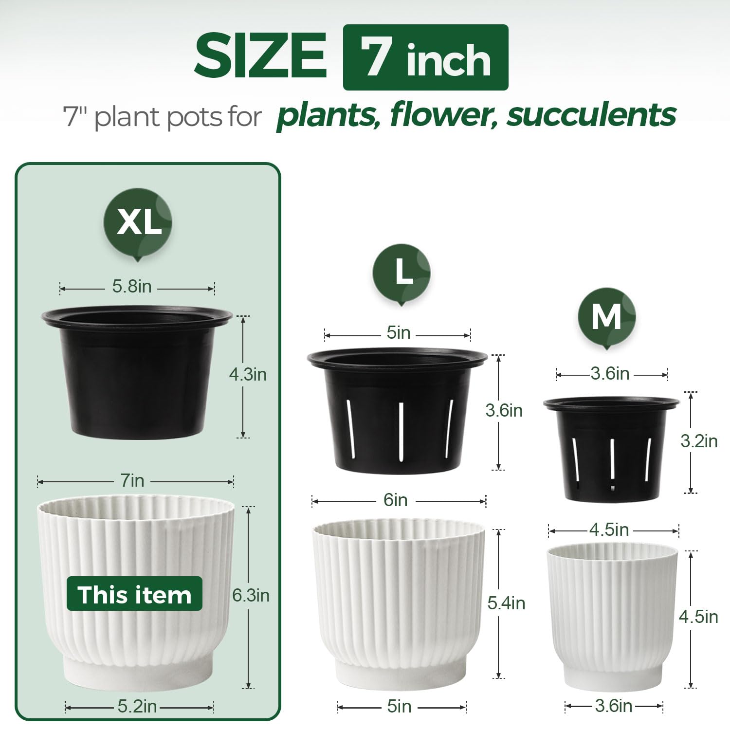 T4U white 7-inch planter on desk highlights modern home office decor