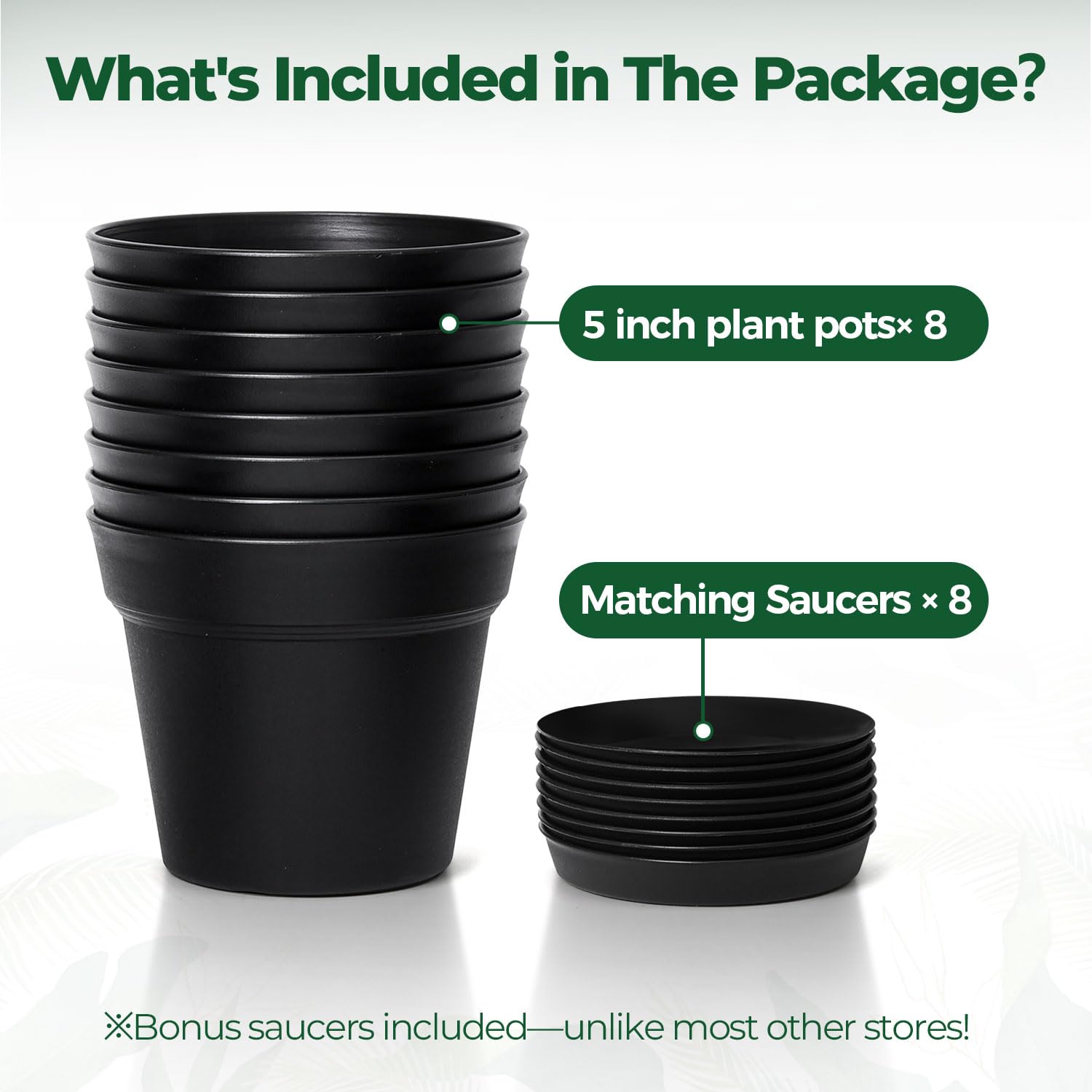 T4U 8-pack plant pots for organized indoor gardening