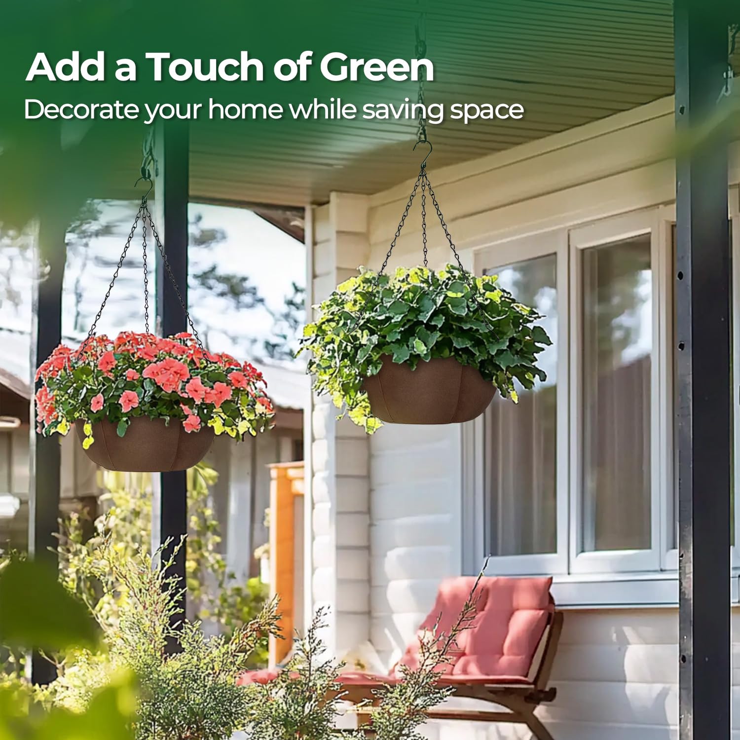 Ideal for patios, porches, and gardens with easy hanging.
