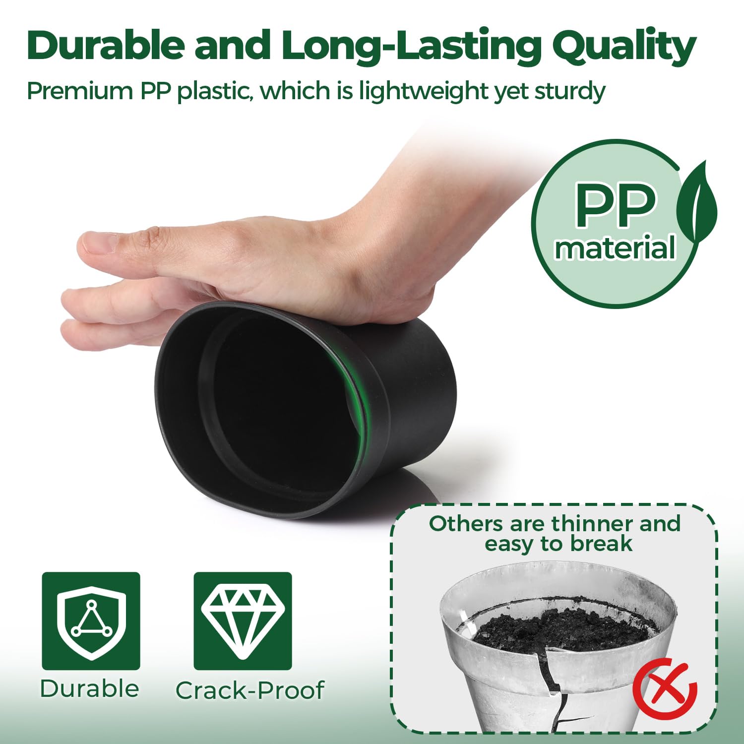 T4U black matte 4-inch pot blends with modern decor.
