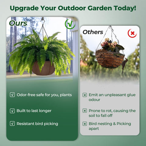 12-inch size provides more soil for trailing plants.