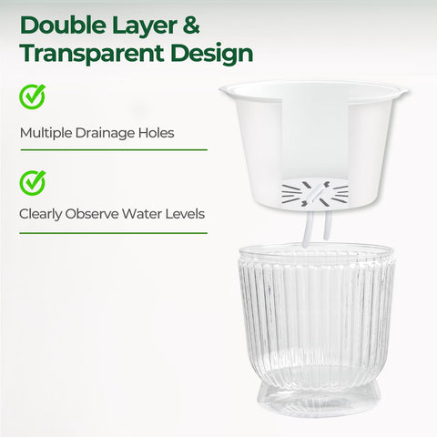 T4U double-layer reservoir design enables extended hydration between waterings.