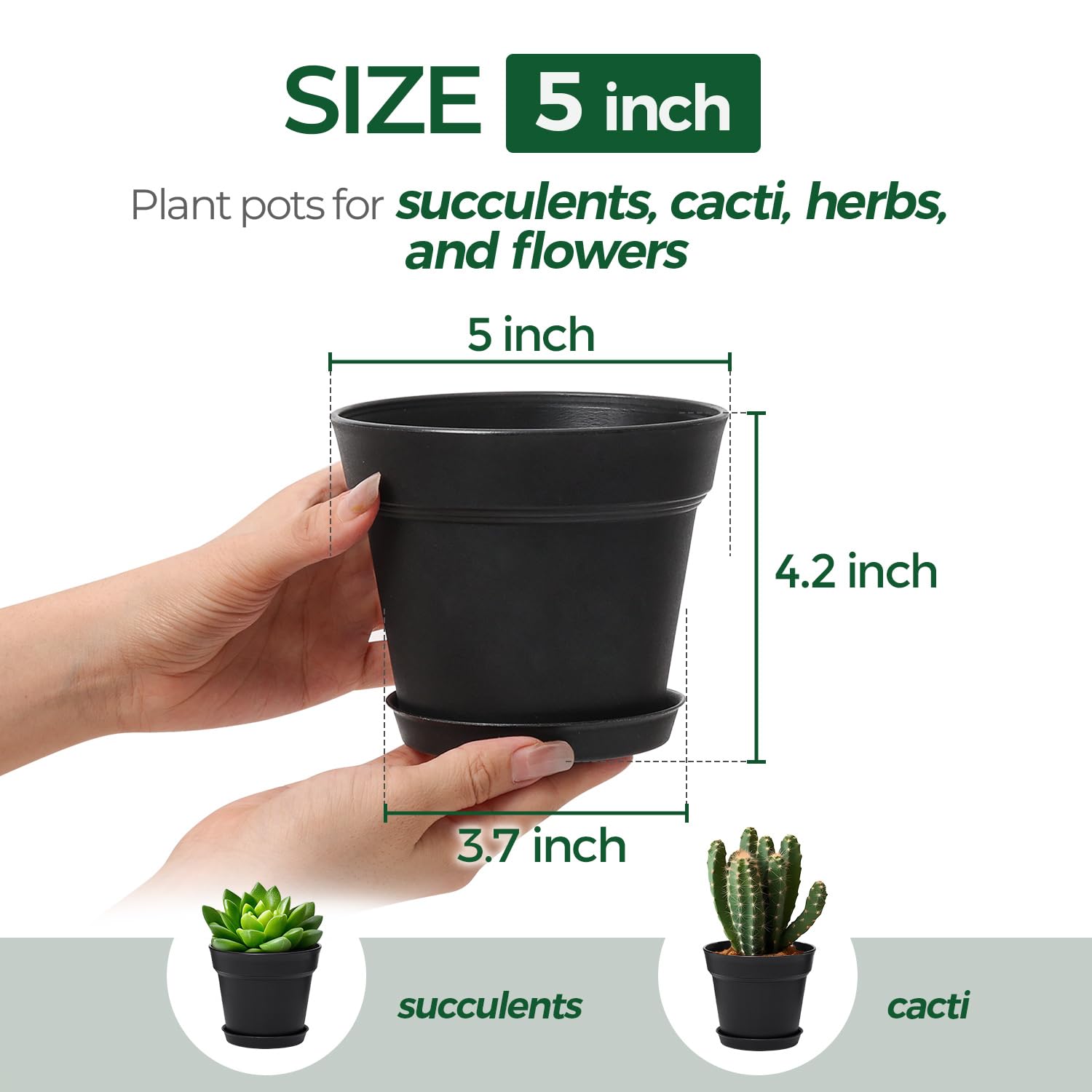 T4U durable lightweight plastic pot ready for year-round plants