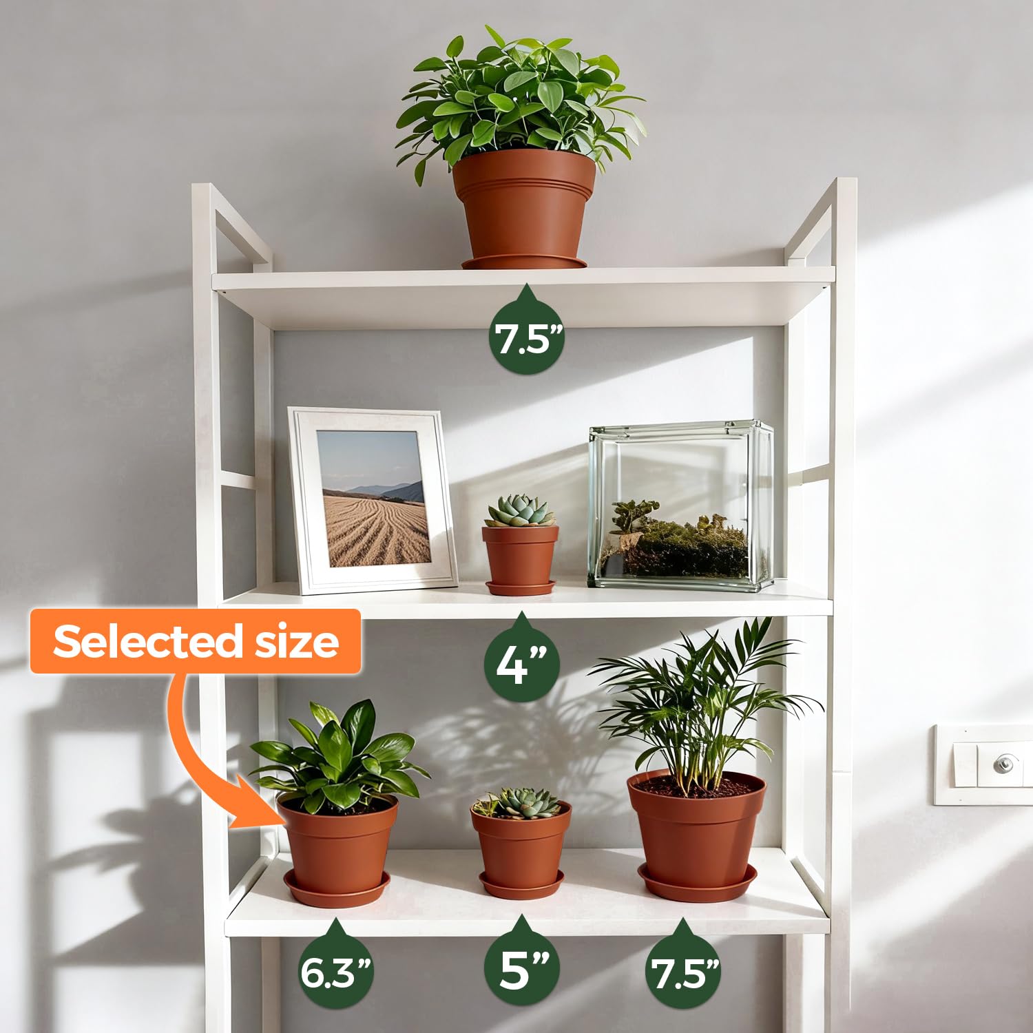T4U durable lightweight plastic pot resists drops and weather.
