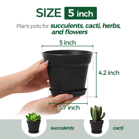 T4U durable lightweight plastic pot ready for year-round plants